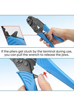 Excefore Crimping Tool for Heat Shrink Connectors, AWG22-10 Crimping Tool For Insulated Electrical Connectors, Ratcheting Wire Terminal Crimper - Crimping Pliers - Electrical Crimping Tool (30C, Blue)  - Image 4