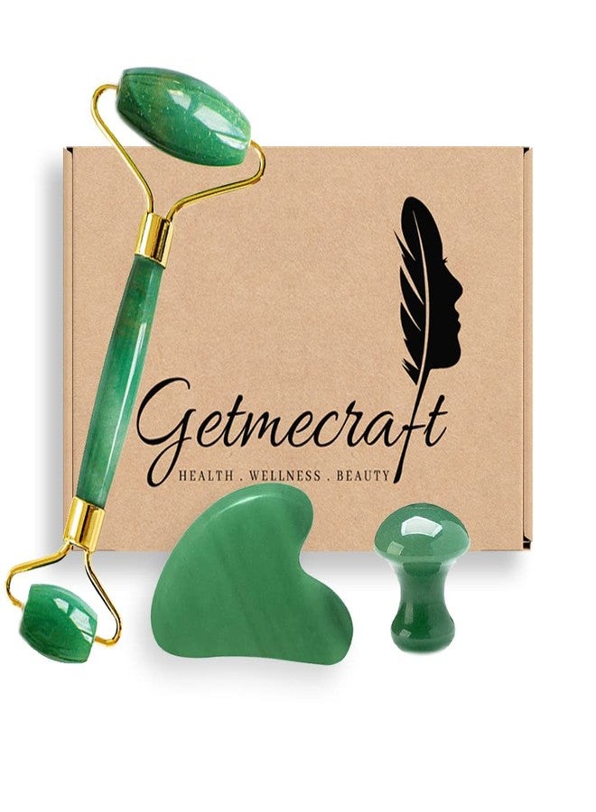 Getmecraft Green Jade Aventurine Face Roller and - Image 2