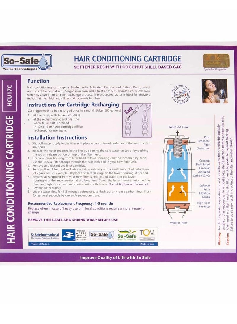 So-Safe So Safe Hair Conditioning Unit Cartridge (25.4 cm 1-micron) - Image 5