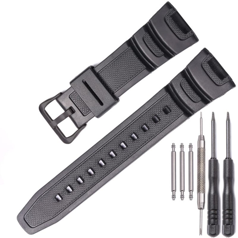 MCXGL Resin watch band Replacement for Casio SGW-100 Waterproof sports watch strap SGW100 wristband - Image 1