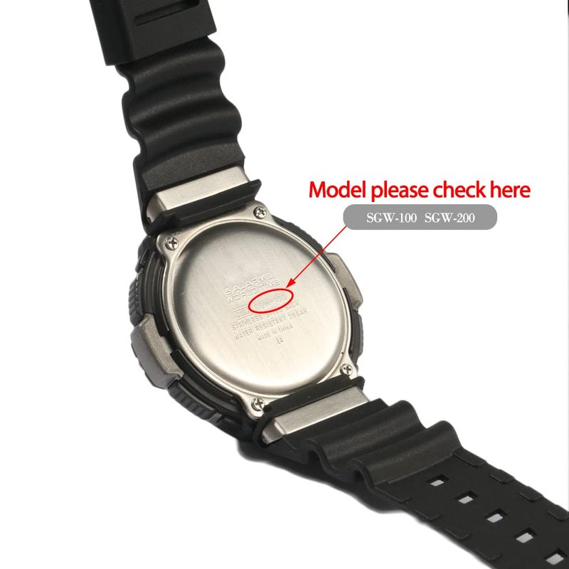 MCXGL Resin watch band Replacement for Casio SGW-100 Waterproof sports watch strap SGW100 wristband - Image 4