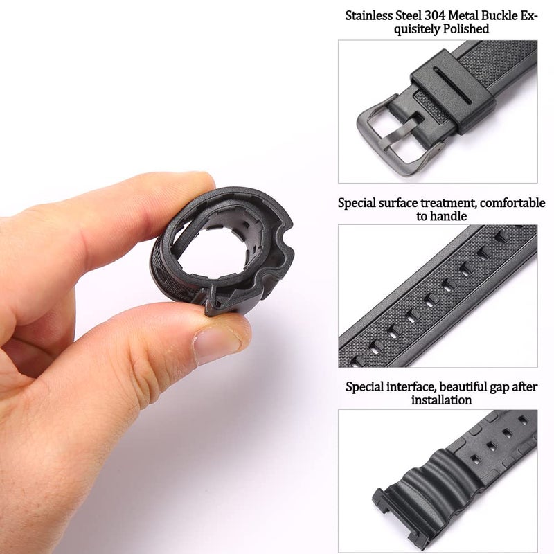 MCXGL Resin watch band Replacement for Casio SGW-100 Waterproof sports watch strap SGW100 wristband - Image 3