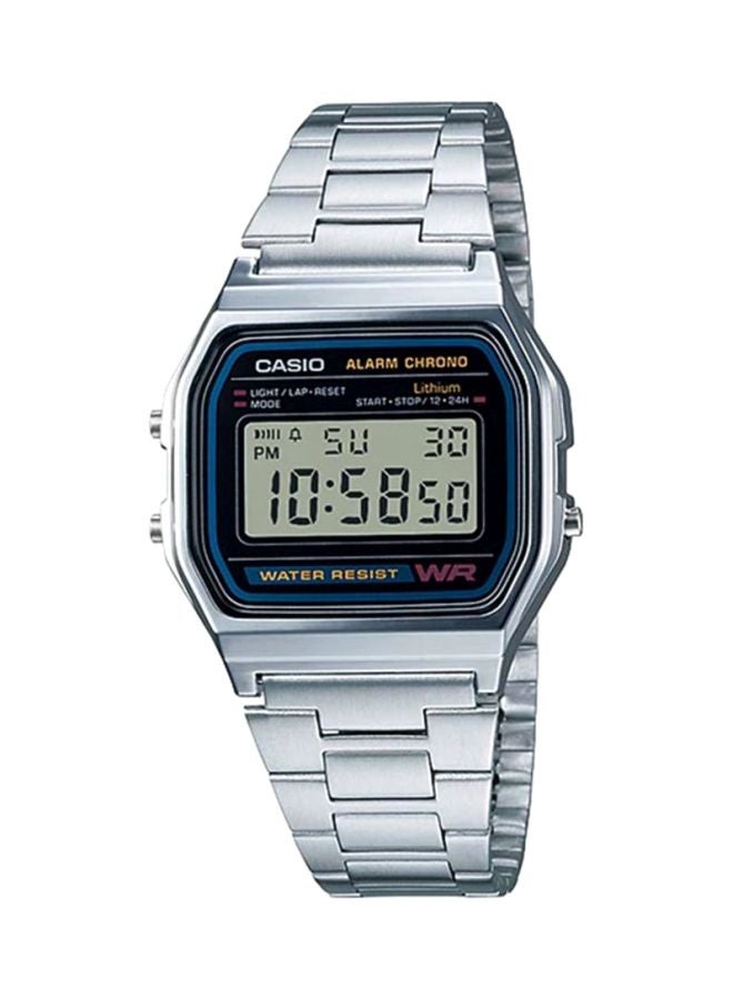 CASIO Men Unisex Stainless Steel Digital Watch A-158WA-1D - 33.2 mm - Image 1