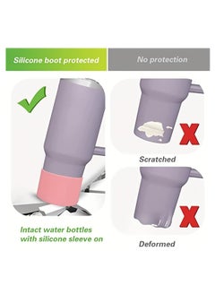 spa luxetique 4 PCS of Stanley 40 oz, 30 oz, 20 oz Silicone Boots, Stanley Cup Silicone Accessories, Water Bottle Lower Bumper Protection Cover  - Image 2