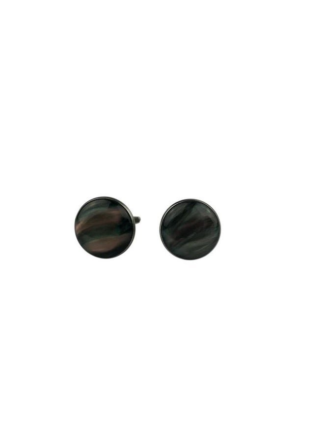 Men's Oversized Cufflinks - Natural Abalone Shell with Attractive Pearl Tones - Luxurious Design Adds a Touch of Elegance to Formal Shirts - Image 4