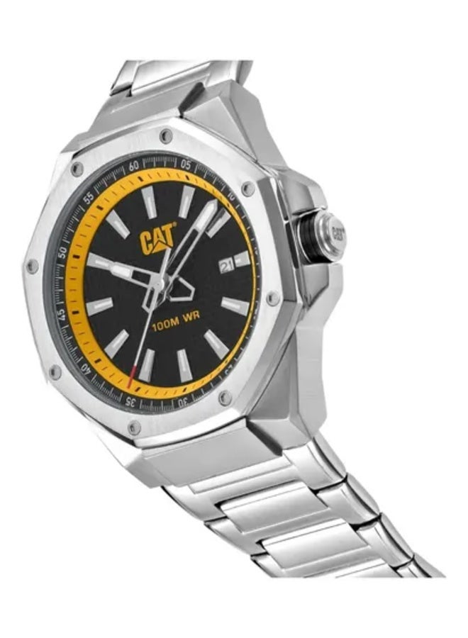 CATERPILLAR CAT (Caterpillar) Hexline AW.141.11.127 Men's Quartz Watch, Stainless Steel, Black Dial, 42mm - Image 2