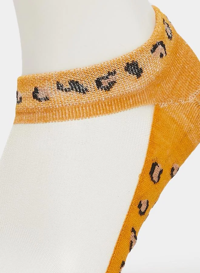 Styli Styli Set of 5 - Leopard Print Ankle Socks