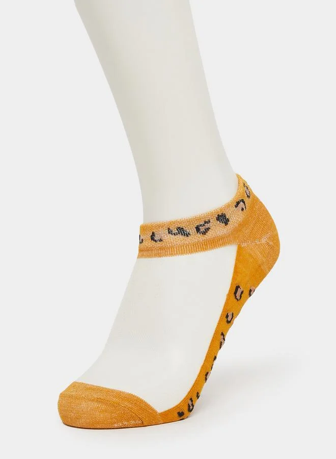 Styli Styli Set of 5 - Leopard Print Ankle Socks