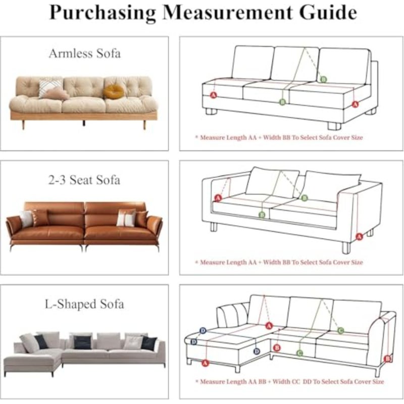 مقطورة محمي مائياً من ماء الصوفا (Cover) 180*300cm,2 3 4 Seater Modern Furniture Protector Sofa SlipCovers, Universal Couch Cover Pet Protector L U Shape Sectional Sofas Cover - Image 5