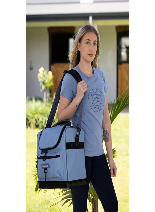 LeMieux Elite Pro Grooming Bag - Horse Grooming Bag - Strong Waterproof Denier Outer - Padded Adjustable Shoulder Strap - One Size - Powder Blue - Image 4