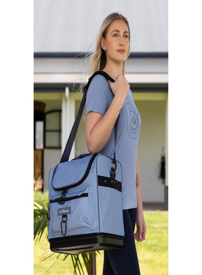 LeMieux Elite Pro Grooming Bag - Horse Grooming Bag - Strong Waterproof Denier Outer - Padded Adjustable Shoulder Strap - One Size - Powder Blue - Image 2