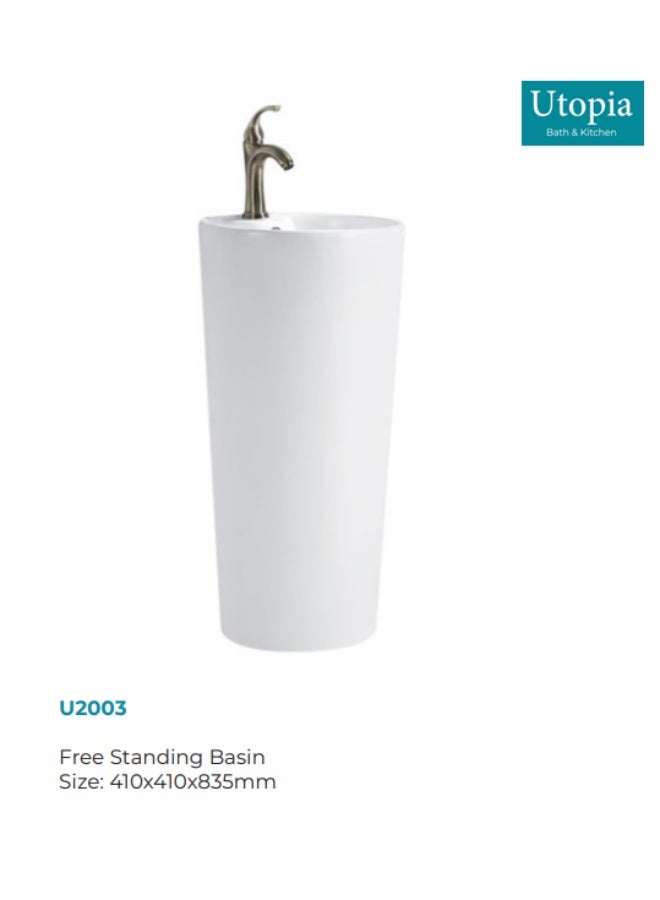 UTOPIA Free Standing Basin Size: 410x410x835mm (UK-Origin)