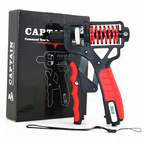 CAPTAIN Adjustable 10–400 lb Electronic Grip Strength Trainer – Alloy Frame, Titanium-Plated Steel, TPR Non-Slip Handles - Image 1