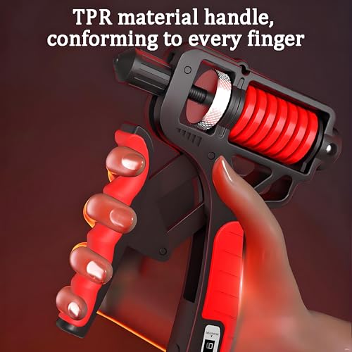 CAPTAIN Adjustable 10–400 lb Electronic Grip Strength Trainer – Alloy Frame, Titanium-Plated Steel, TPR Non-Slip Handles - Image 4