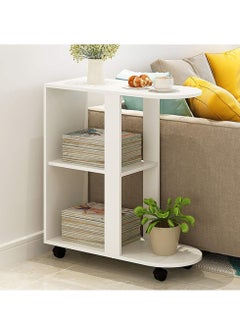 Storage Rack Side Snack Table with Swivel Sofa Bar Trolley with Wooden Service 3 Tier Kitchen Trolley Cart Trolley with Wheels Bedside Coffee Table