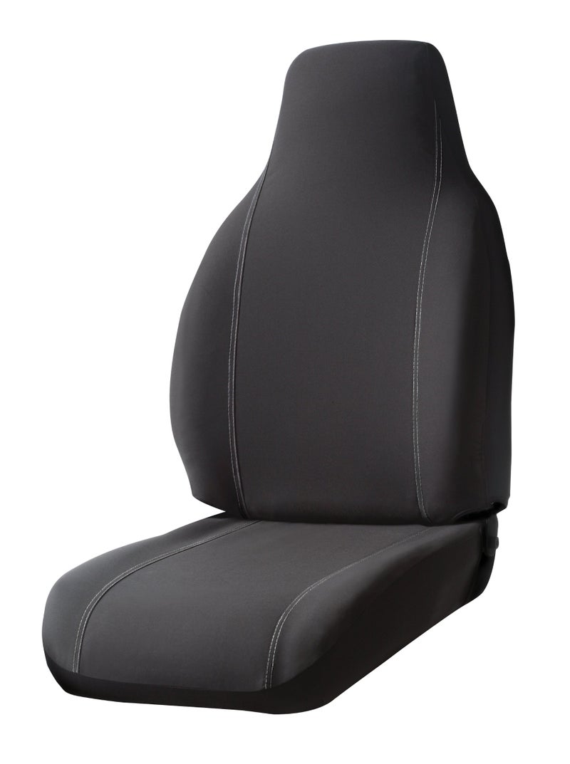 Fia SP87-34 BLACK Custom Fit Front Seat Cover Bucket Seats - Poly-Cotton, (Black) - Image 5