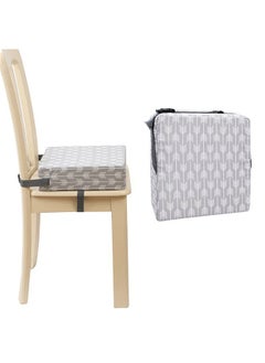 Toddler Booster Seat for Dining Table Dining Chair Heightening Cushion Highchair Booster for Baby Kids Washable Thick Chair Seat Pad with Safety Buckle Straps