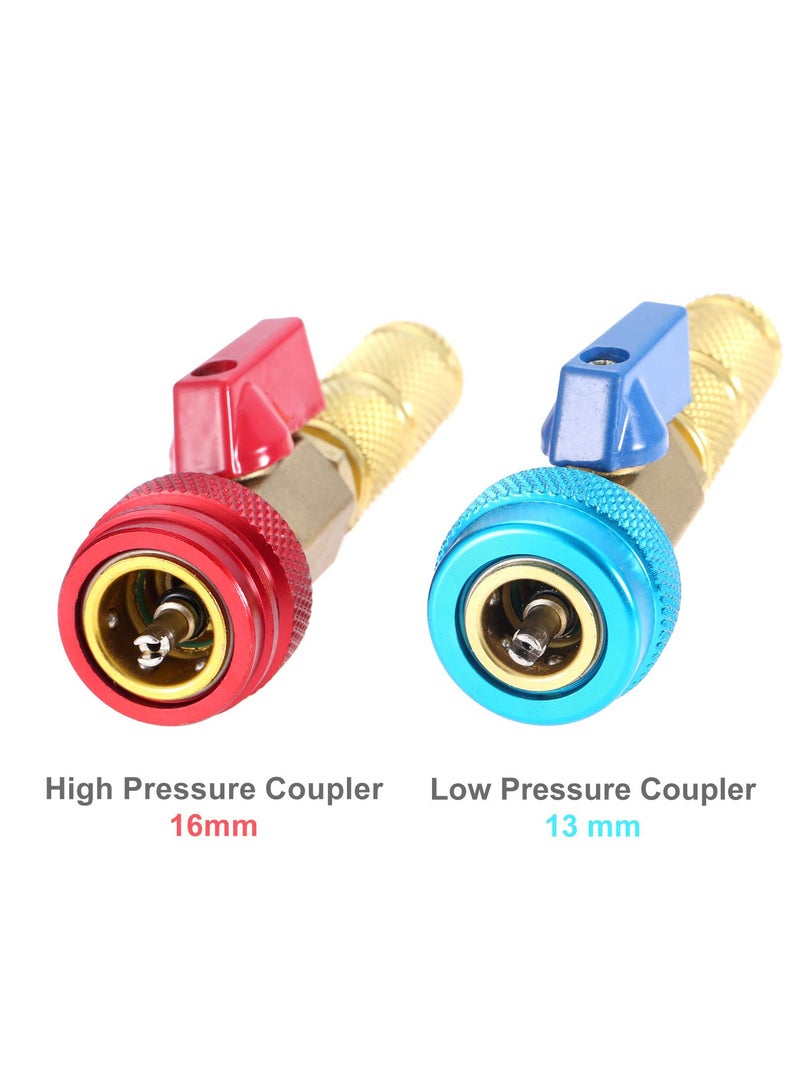SYOSI R134A Valve Core Quick Remover Installer, High Low Pressure Valve Core Remover Tools Kit for R13A Refrigerant Air Conditioner System  - Image 2