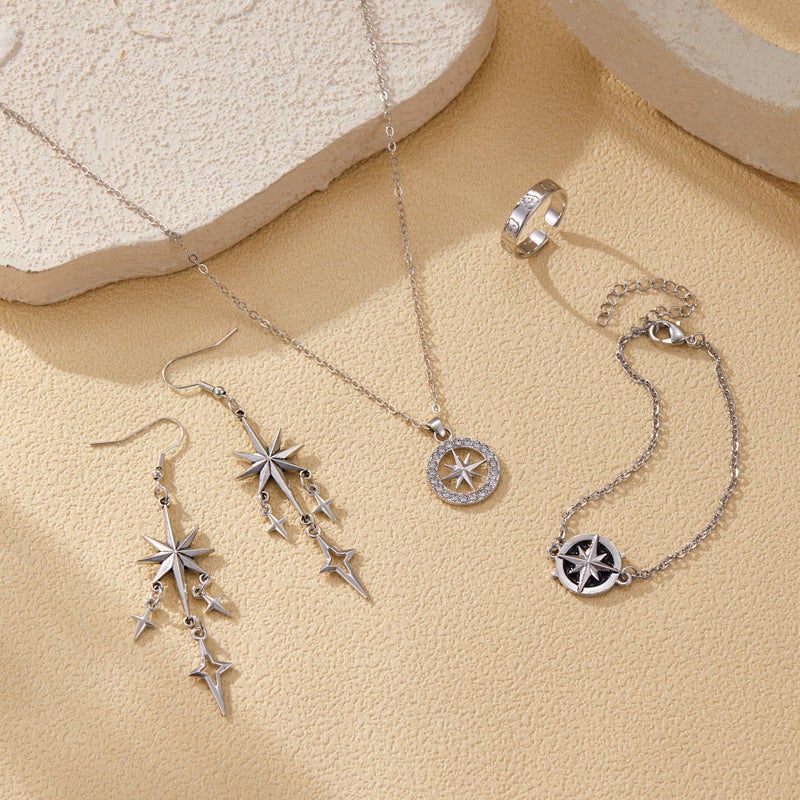 Axepet Stray Necklace Set SKZ Inspired Merch Bracelet Rings Stray Fans Earrings for Women Men - Image 2