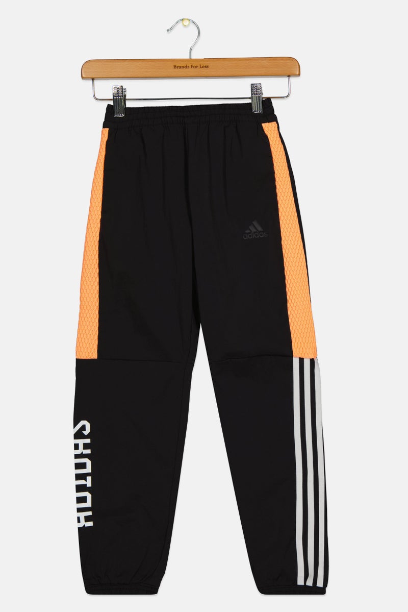Adidas Kids Boy Regular Fit Brand Logo Jogger Pants, Black Combo  - Image 1