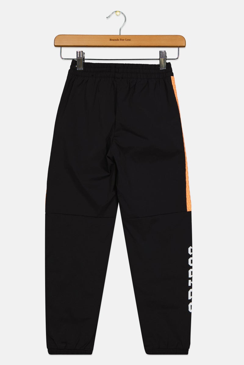 Adidas Kids Boy Regular Fit Brand Logo Jogger Pants, Black Combo  - Image 2