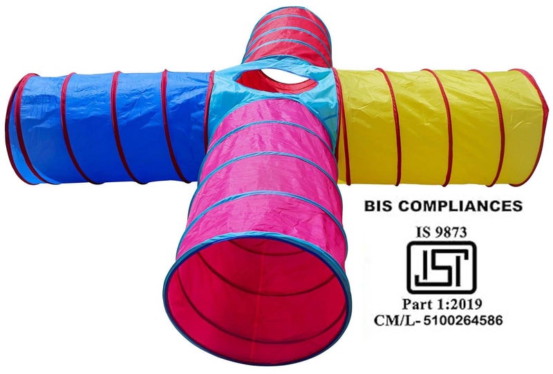 Homecute Tunnel Tent for Kids, Play Tunnel, Foldable Indoor & Out Door Crawl Through Tunnel for- Kids Toddler Babies Children, Tunnel Tent for Kids, Girls and Boys. (4 Way Multicolour) - Image 2