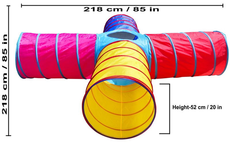 Homecute Tunnel Tent for Kids, Play Tunnel, Foldable Indoor & Out Door Crawl Through Tunnel for- Kids Toddler Babies Children, Tunnel Tent for Kids, Girls and Boys. (4 Way Multicolour) - Image 3