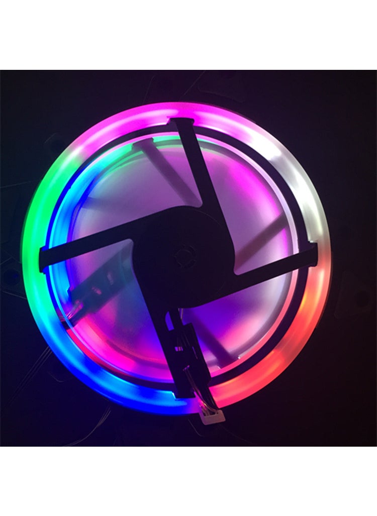 Generic Aurora Eclipse 16LED 12025 Dual Ring PC Case Fan Double-ring multicolored 