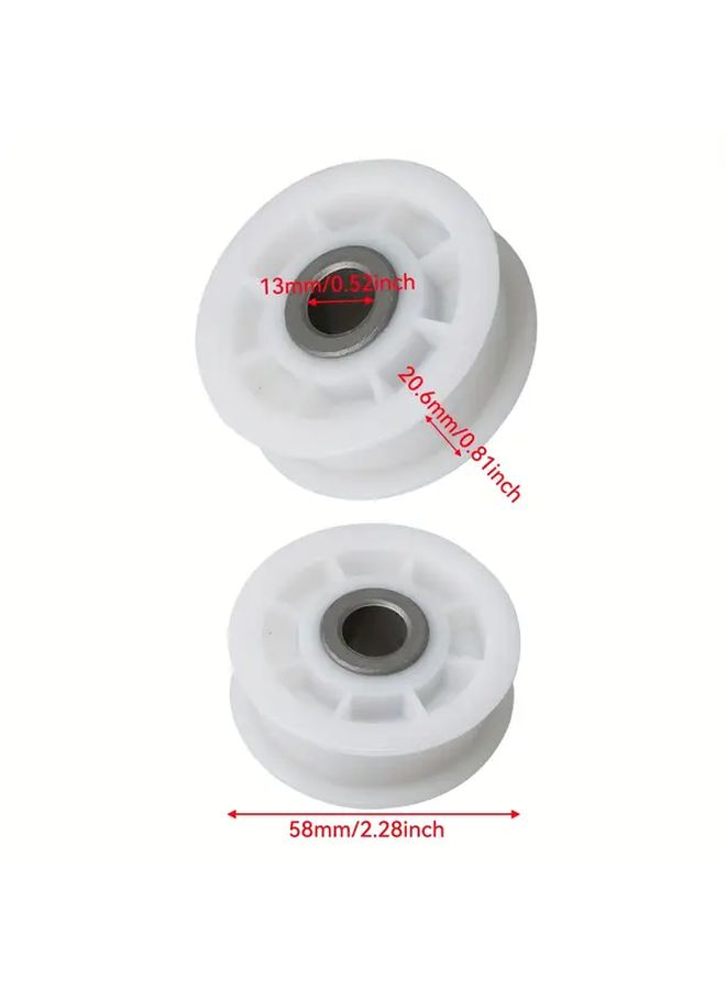 2 Pcs Plastic Metal Dryer Idler Pulley 4560EL3001A - Image 2