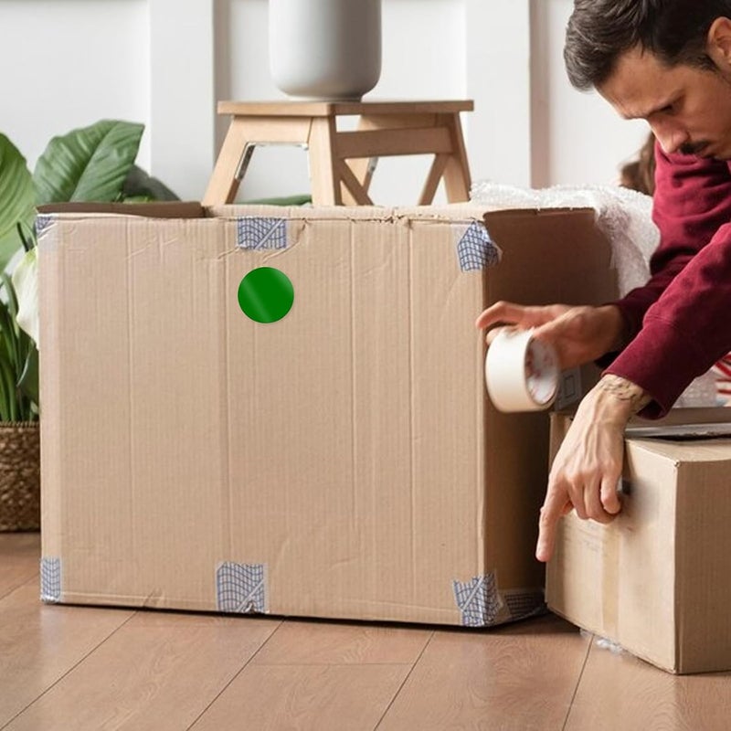 ملصقات النقاط الخضراء 50 ملم فينيل لاصق ذاتي مقاوم للماء ملصقات دائرية ديكورات مستديرة قابلة للإزالة علامات ترميز ملونة لمخزون المكتب عبوة من 200 - Image 4