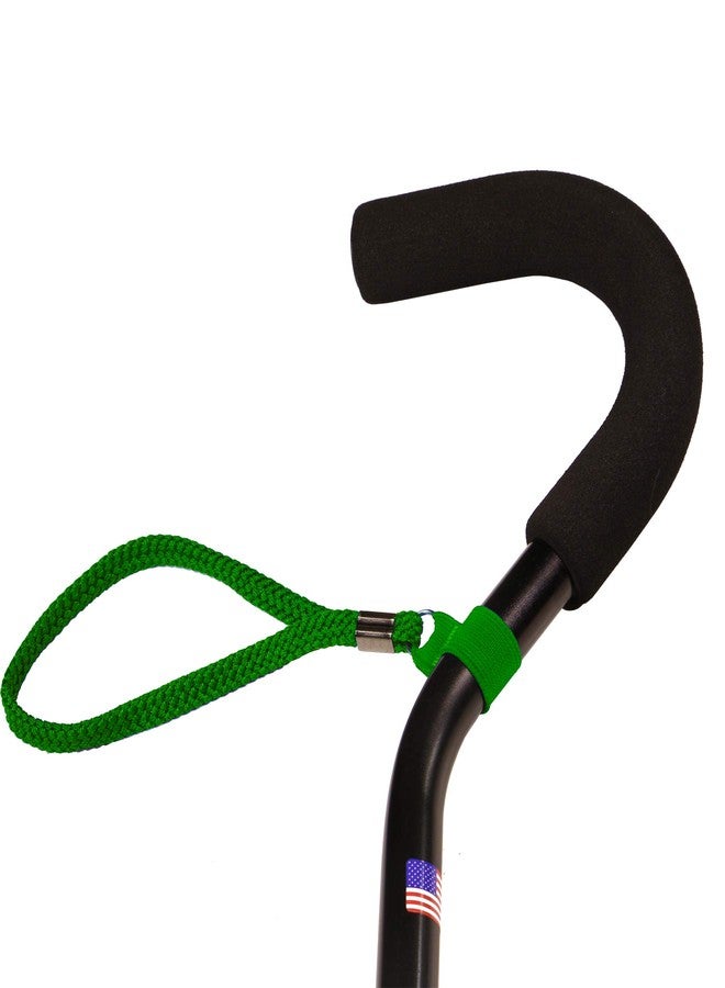 PCP Cane Wrist Strap, Durable Triple Braided Elastic Nylon Lanyard for Canes, Green - Image 4