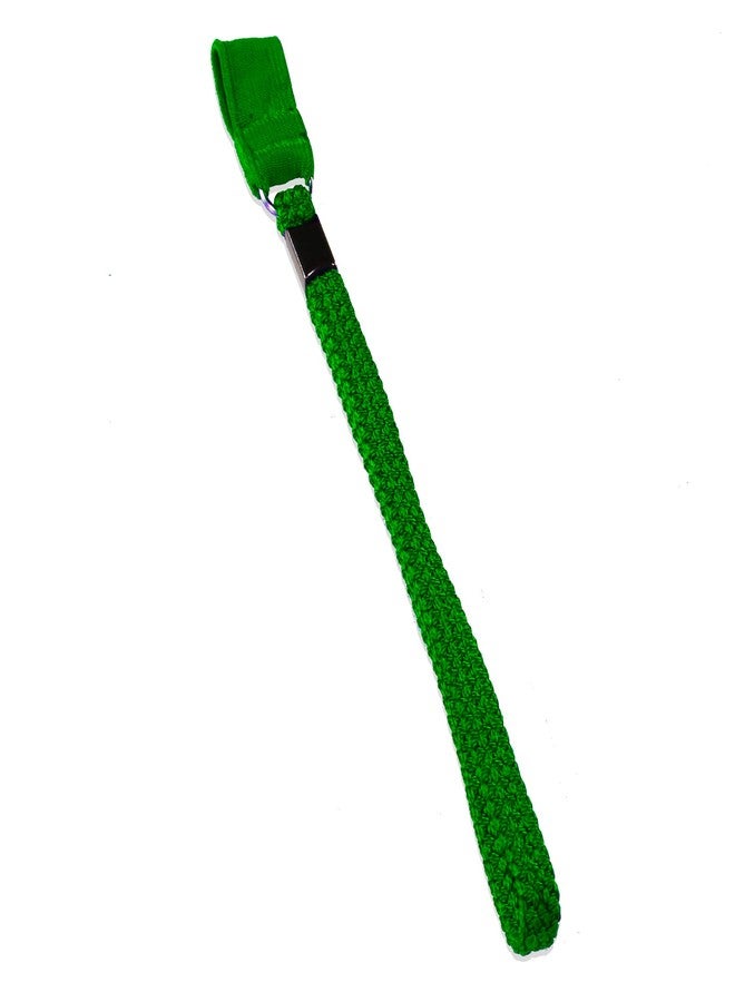 PCP Cane Wrist Strap, Durable Triple Braided Elastic Nylon Lanyard for Canes, Green - Image 1