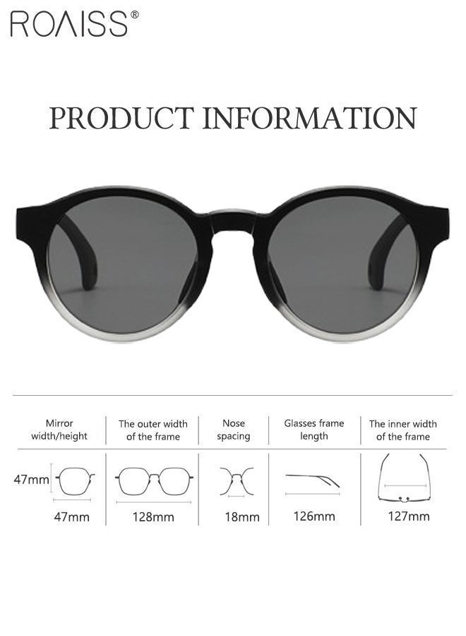 رويس نظارات شمسية دائرية قابلة للطي ومستقطبة للأطفال، حماية من الأشعة فوق البنفسجية 400، نظارات شمسية خارجية لطيفة للشاطئ والعطلات، مظلات شمسية خارجية قابلة للطي مع علبة صغيرة محمولة للأولاد والبنات والأطفال من سن 3 إلى 12 عامًا - Image 3