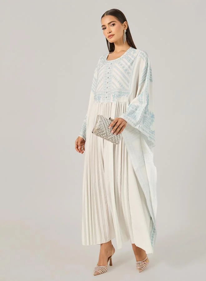 تايك تو White Maxi Kaftan Dress