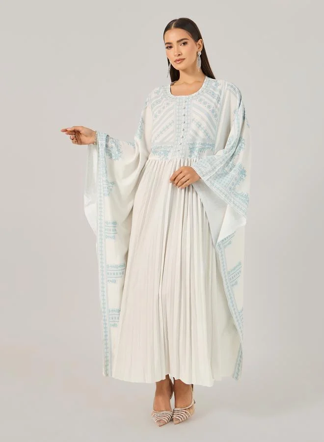 تايك تو White Maxi Kaftan Dress
