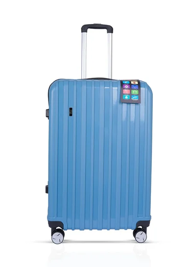 MNUK Viator Check-in Luggage- 28 Inch | Hard-side Smooth and comfortable Luggage Trolley with TSA Lock | PP Material| Double 360° 4 Wheeler| Large- Blue