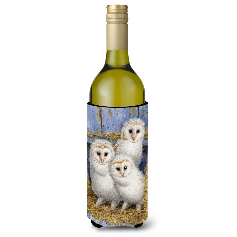 ""Caroline's Treasures Barn Owl Chicks Wine Bottle Koozie Hugger  750 ml  Multicolor""