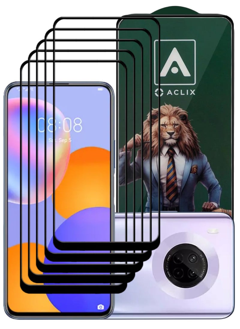 ACLIX 5 Pieces Antistatic ESD Dustproof Premium Quality High Definition Tempered Glass Screen Protector Designed For Huawei Y9a - Image 1