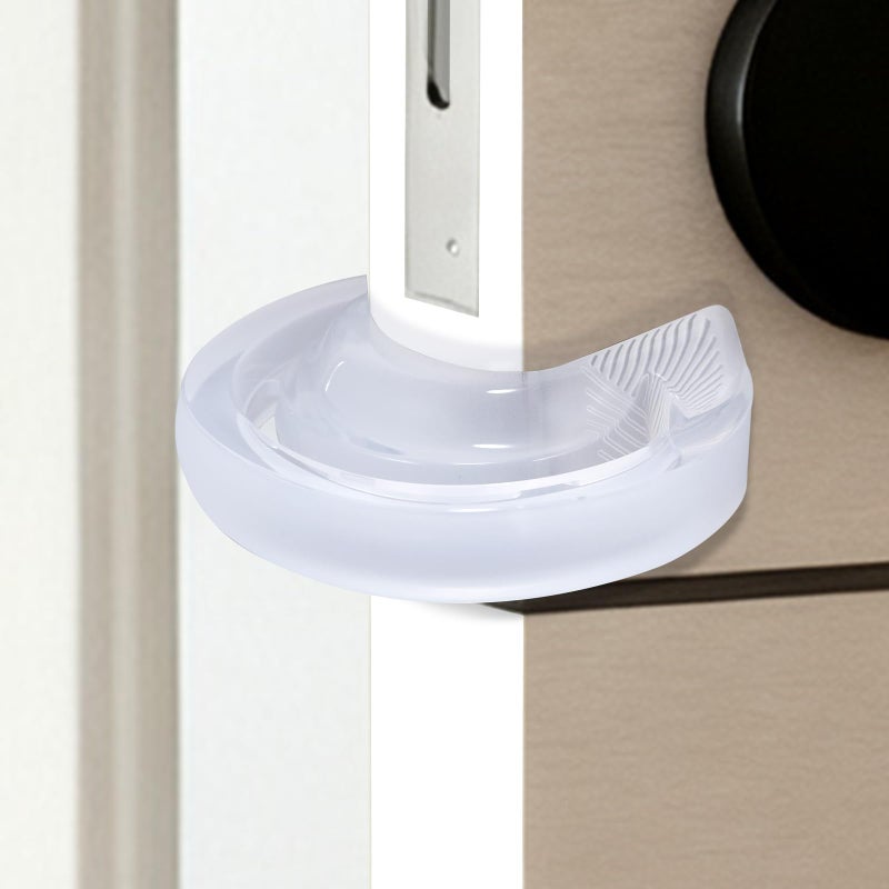 Angloria Silicone Door Pinch and Door Slam Stopper, Door Protector for Kids Finger Safety, Babyproof Doors to Avoid Pinched Fingers & Door Slamming, 1Pcs, Translucent - Image 1