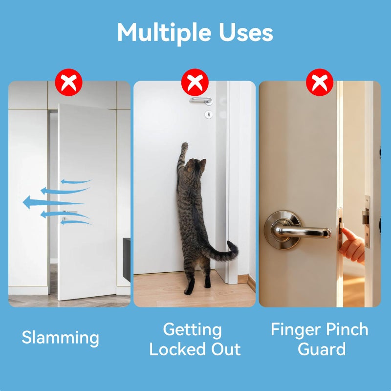 Angloria Silicone Door Pinch and Door Slam Stopper, Door Protector for Kids Finger Safety, Babyproof Doors to Avoid Pinched Fingers & Door Slamming, 1Pcs, Translucent - Image 2