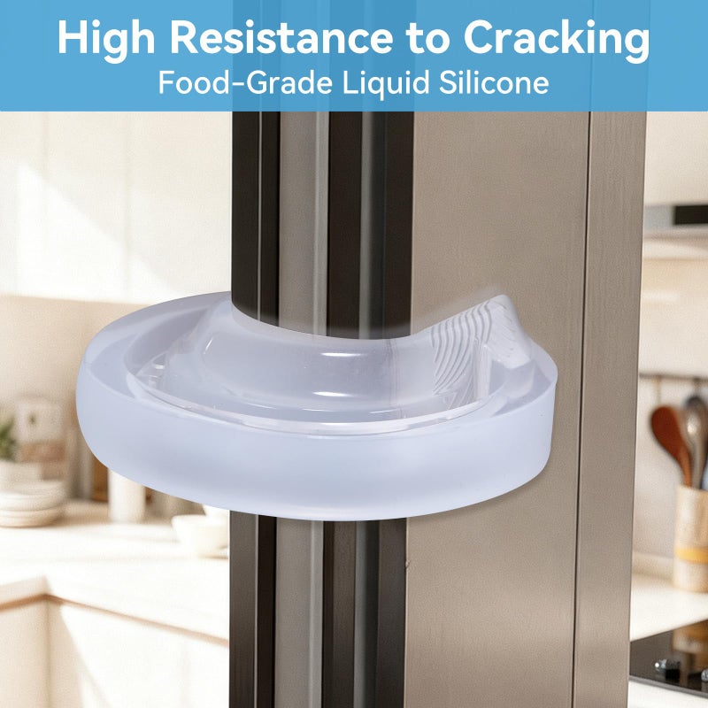 Angloria Silicone Door Pinch and Door Slam Stopper, Door Protector for Kids Finger Safety, Babyproof Doors to Avoid Pinched Fingers & Door Slamming, 1Pcs, Translucent - Image 4