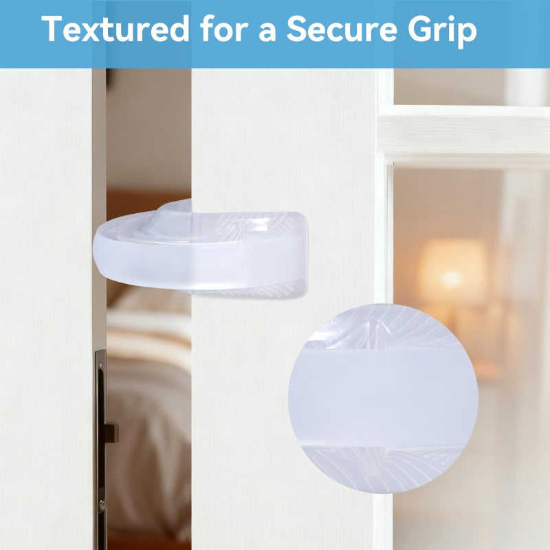 Angloria Silicone Door Pinch and Door Slam Stopper, Door Protector for Kids Finger Safety, Babyproof Doors to Avoid Pinched Fingers & Door Slamming, 1Pcs, Translucent - Image 5