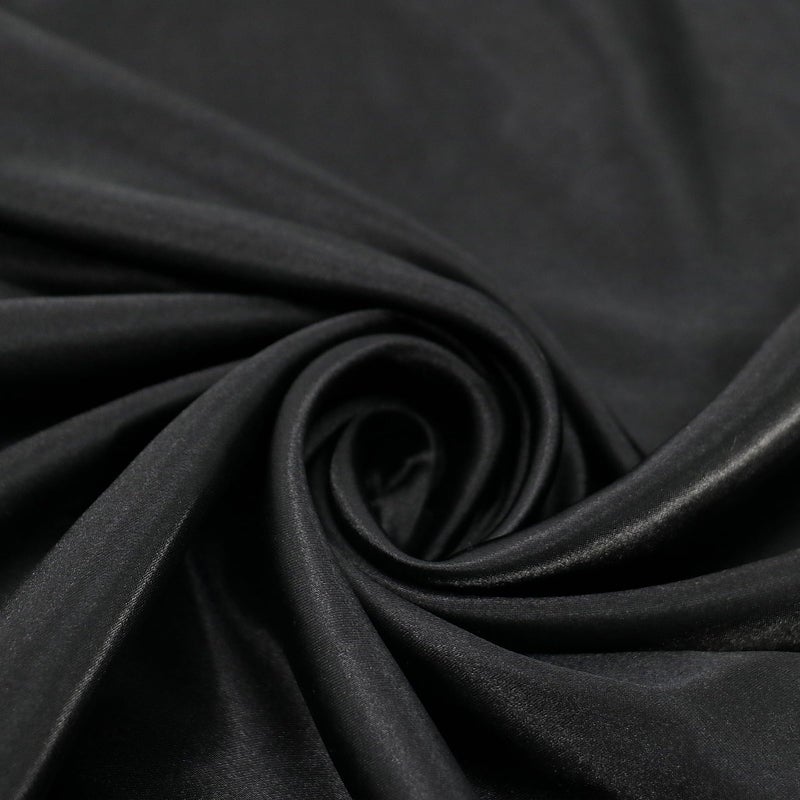 vimate وشاح شبيه بالحرير للنساء، 35 بوصة مربع، وشاح رأس أسود أبيض لتغليف الشعر في الليل (أسود وأبيض) - Image 3