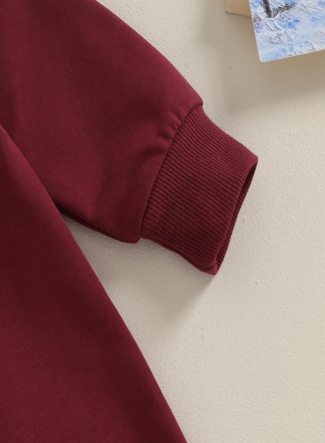 Lukivech Newborn Infant Baby Boy Girl Clothes Solid Color Long Sleeve Romper Jumpsuit One Piece Bodysuit Fall Winter Outfit (Red, 6-12 Months) - Image 5
