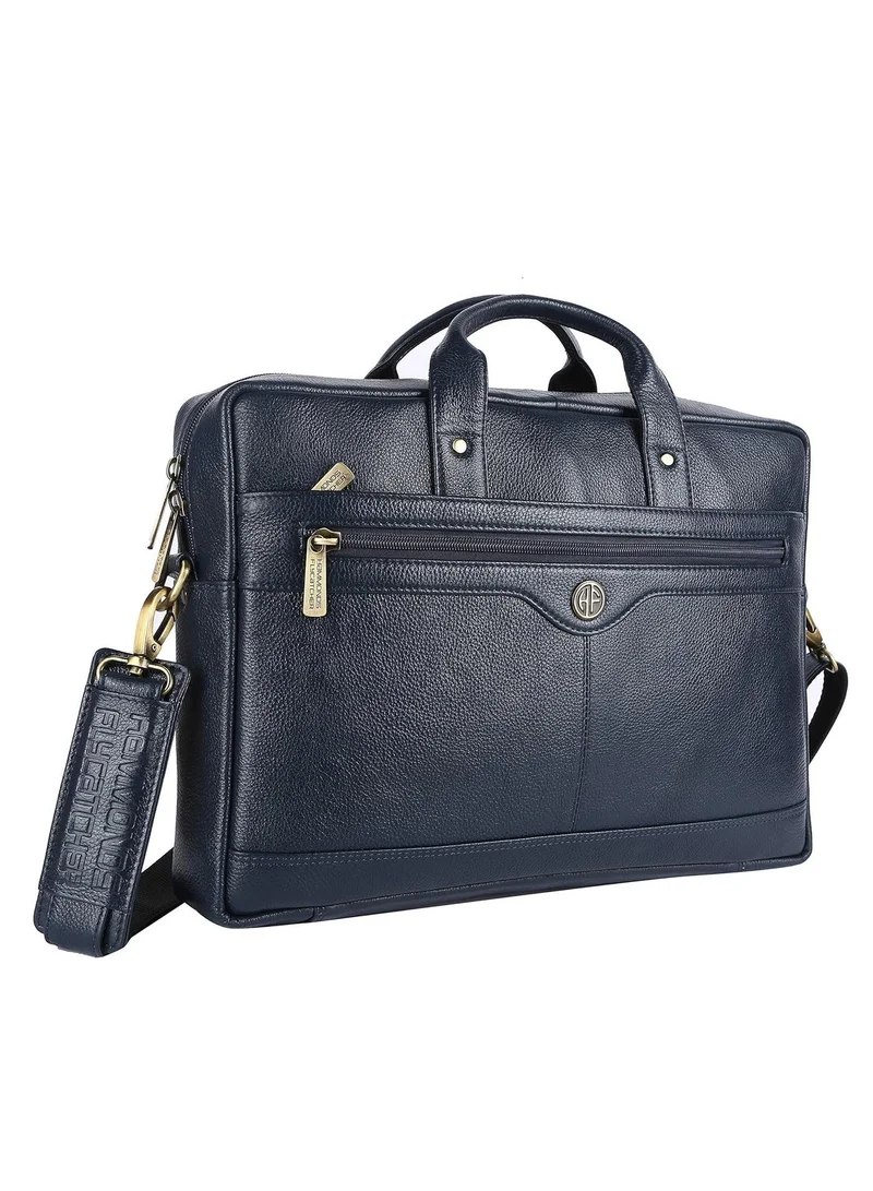  هاموندز فلاي كاتشر حقيبة لاب توب للرجال - حقيبة مكتب جلدية بأقسام متعددة - تناسب حقيبة لاب توب مقاس 14/15.6/16 بوصة - حقيبة ماسنجر وحقيبة كتف للسفر - مقاومة للماء - أزرق ملكي