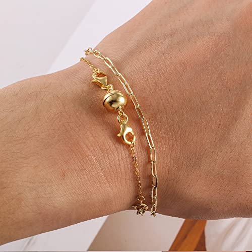 ALEXCRAFT 14K Gold Magnetic Necklace Clasps and Closures 925 Sterling Silver Double Lobster Clasp Magnetic Jewelry Clasps for Necklaces - Image 4
