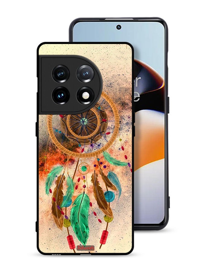 Tolwak OnePlus 11 5G Protective Case Cover Mandala Hanging Feathers - Image 1