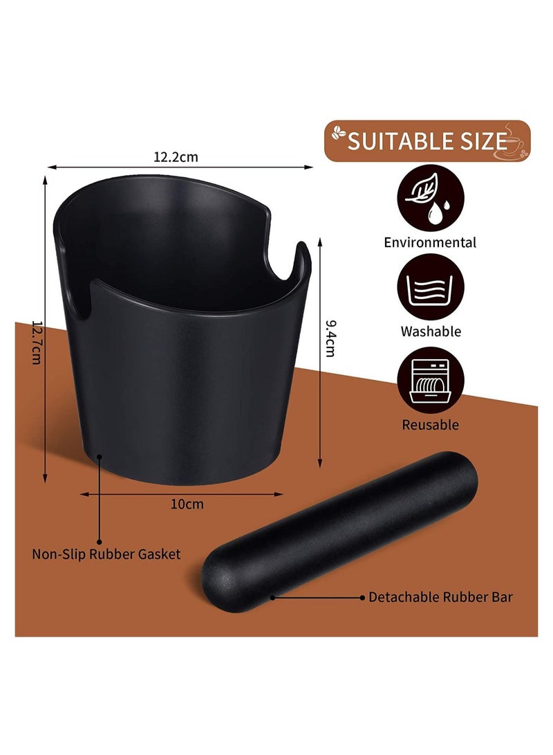 Arabest صندوق أدوات باريستا مع رافعة صنبور قابلة للإزالة ووسادة ضغط القهوة المتينة (أسود) - Image 5