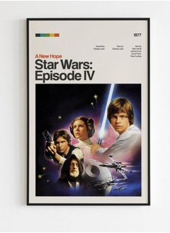 Star Wars A New Hope Poster, Modern Movie Poster Print, Star Wars A New Hope Poster Wall Decor, Movie Posters Art, George Lucas