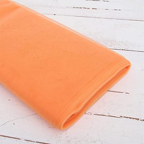 INKAJ Multi Purpose Solid Nylon Soft Net Combination Fabric - for Wedding, Parties, Costumes, and Decoration (16.4 x 4 Feet, Peach) - Image 2